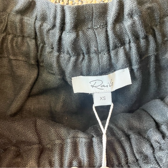 NWT Rails Summer Shorts in black linen - Picture 7 of 8